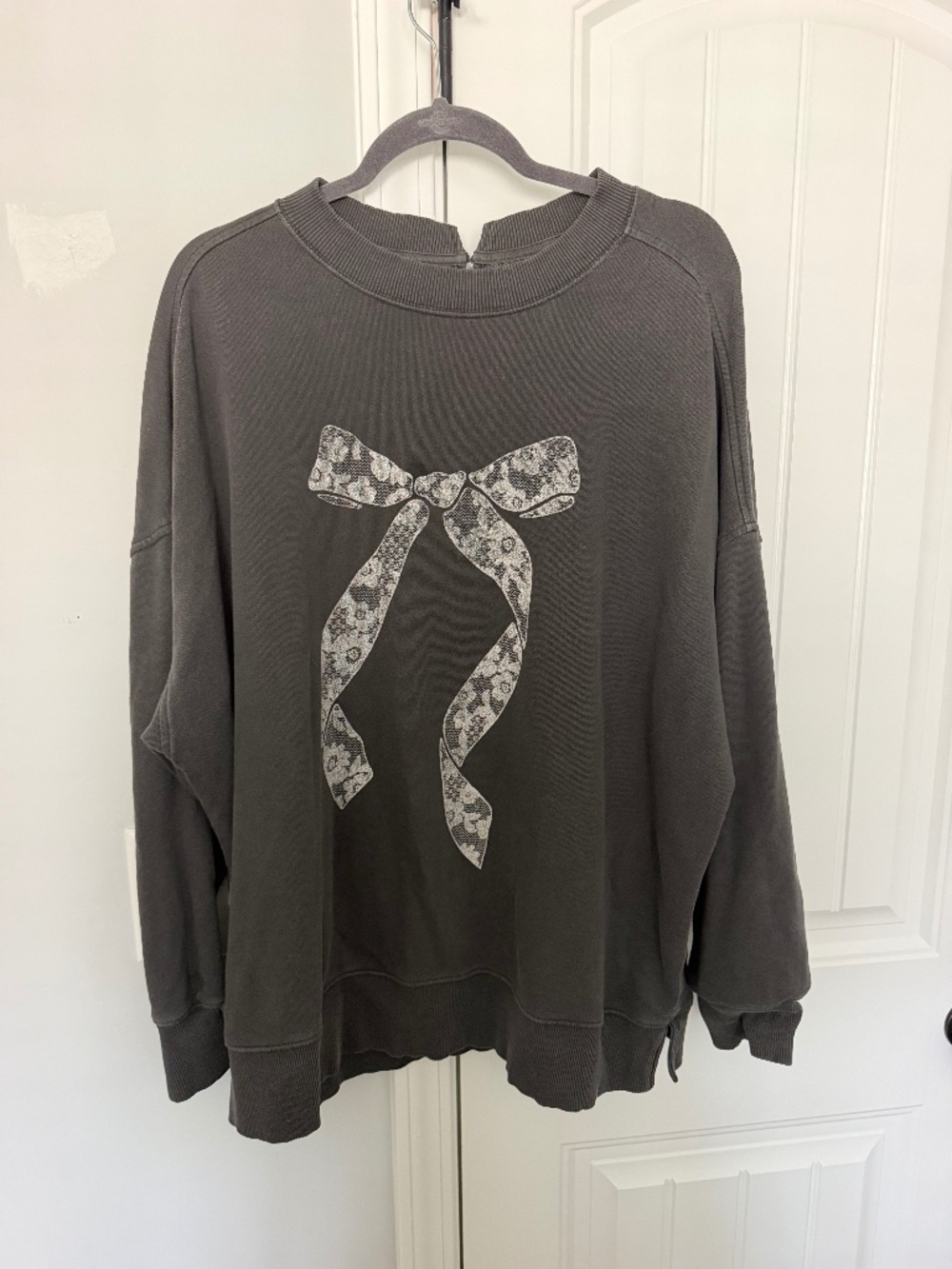 Oversized aerie bow sweatshirt